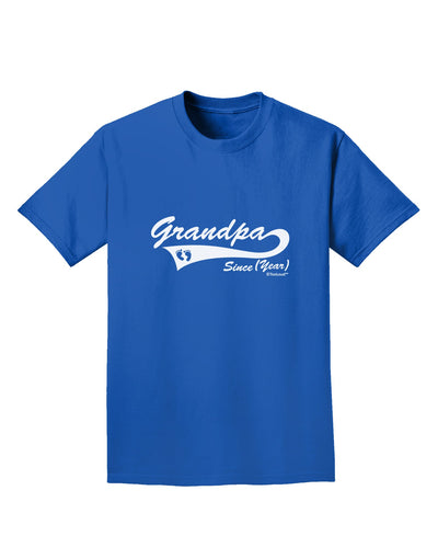 TooLoud Custom Grandpa Since YOUR YEAR DARK Adult Dark T-Shirt-Mens-Tshirts-TooLoud-Royal-Blue-Small-Davson Sales