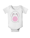 TooLoud Cute Bunny with Floppy Ears - Pink Baby Romper Bodysuit-Baby Romper-TooLoud-White-06-Months-Davson Sales