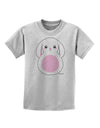 TooLoud Cute Bunny with Floppy Ears - Pink Childrens T-Shirt-Childrens T-Shirt-TooLoud-AshGray-X-Small-Davson Sales