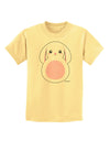 TooLoud Cute Bunny with Floppy Ears - Pink Childrens T-Shirt-Childrens T-Shirt-TooLoud-Daffodil-Yellow-X-Small-Davson Sales