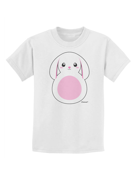 TooLoud Cute Bunny with Floppy Ears - Pink Childrens T-Shirt-Childrens T-Shirt-TooLoud-White-X-Small-Davson Sales