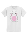 TooLoud Cute Bunny with Floppy Ears - Pink Childrens T-Shirt-Childrens T-Shirt-TooLoud-White-X-Small-Davson Sales