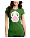 TooLoud Cute Bunny with Floppy Ears - Pink Juniors Crew Dark T-Shirt-T-Shirts Juniors Tops-TooLoud-Kiwi-Green-Juniors Fitted X-Small-Davson Sales