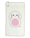 TooLoud Cute Bunny with Floppy Ears - Pink Micro Terry Gromet Golf Towel 16 x 25 inch-Golf Towel-TooLoud-White-Davson Sales