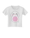 TooLoud Cute Bunny with Floppy Ears - Pink Toddler T-Shirt-Toddler T-Shirt-TooLoud-White-2T-Davson Sales