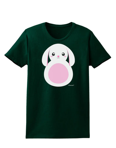 TooLoud Cute Bunny with Floppy Ears - Pink Womens Dark T-Shirt-Womens T-Shirt-TooLoud-Forest-Green-Small-Davson Sales