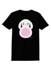 TooLoud Cute Bunny with Floppy Ears - Pink Womens Dark T-Shirt-Womens T-Shirt-TooLoud-Black-X-Small-Davson Sales