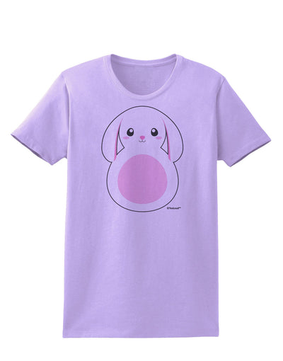 TooLoud Cute Bunny with Floppy Ears - Pink Womens T-Shirt-Womens T-Shirt-TooLoud-Lavender-X-Small-Davson Sales