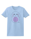 TooLoud Cute Bunny with Floppy Ears - Pink Womens T-Shirt-Womens T-Shirt-TooLoud-Light-Blue-X-Small-Davson Sales