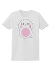 TooLoud Cute Bunny with Floppy Ears - Pink Womens T-Shirt-Womens T-Shirt-TooLoud-White-X-Small-Davson Sales