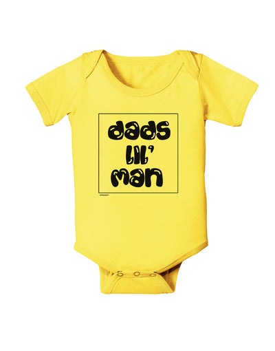 TooLoud Dads Lil Man Baby Romper Bodysuit-Baby Romper-TooLoud-Yellow-06-Months-Davson Sales