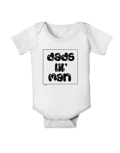 TooLoud Dads Lil Man Baby Romper Bodysuit-Baby Romper-TooLoud-White-06-Months-Davson Sales