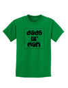 TooLoud Dads Lil Man Childrens Dark T-Shirt-Childrens T-Shirt-TooLoud-Kelly-Green-X-Small-Davson Sales