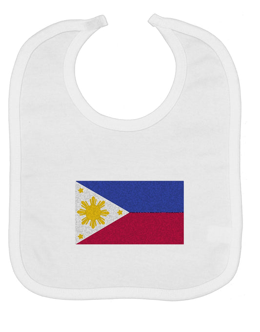 TooLoud Distressed Philippines Flag Baby Bib