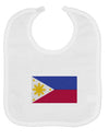 TooLoud Distressed Philippines Flag Baby Bib