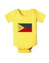 TooLoud Distressed Philippines Flag Baby Romper Bodysuit-Baby Romper-TooLoud-Yellow-06-Months-Davson Sales