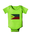 TooLoud Distressed Philippines Flag Baby Romper Bodysuit-Baby Romper-TooLoud-Lime-06-Months-Davson Sales