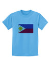 TooLoud Distressed Philippines Flag Childrens T-Shirt-Childrens T-Shirt-TooLoud-Aquatic-Blue-X-Small-Davson Sales