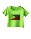 TooLoud Distressed Philippines Flag Infant T-Shirt-Infant T-Shirt-TooLoud-Lime-Green-06-Months-Davson Sales