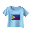 TooLoud Distressed Philippines Flag Infant T-Shirt-Infant T-Shirt-TooLoud-Aquatic-Blue-06-Months-Davson Sales