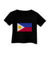 TooLoud Distressed Philippines Flag Infant T-Shirt Dark-Infant T-Shirt-TooLoud-Black-06-Months-Davson Sales