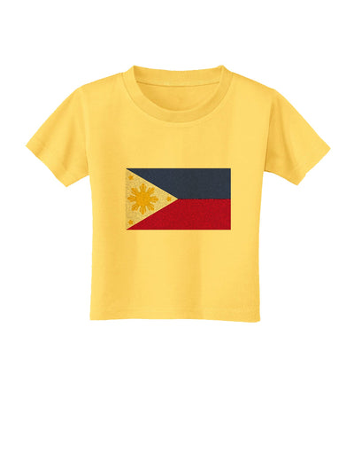 TooLoud Distressed Philippines Flag Toddler T-Shirt-Toddler T-shirt-TooLoud-Yellow-2T-Davson Sales