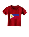 TooLoud Distressed Philippines Flag Toddler T-Shirt Dark-Toddler T-shirt-TooLoud-Red-2T-Davson Sales