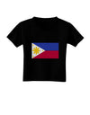 TooLoud Distressed Philippines Flag Toddler T-Shirt Dark-Toddler T-shirt-TooLoud-Black-2T-Davson Sales
