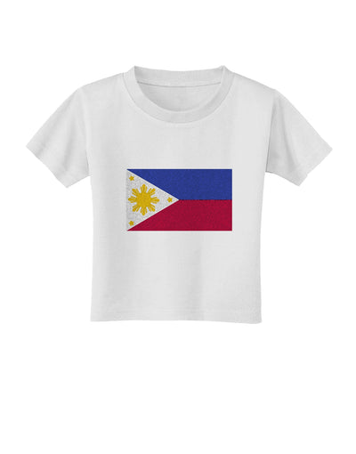 TooLoud Distressed Philippines Flag Toddler T-Shirt-Toddler T-shirt-TooLoud-White-2T-Davson Sales