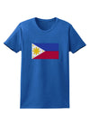 TooLoud Distressed Philippines Flag Womens Dark T-Shirt-Womens T-Shirt-TooLoud-Royal-Blue-X-Small-Davson Sales