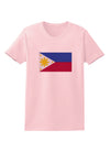 TooLoud Distressed Philippines Flag Womens T-Shirt-Womens T-Shirt-TooLoud-PalePink-X-Small-Davson Sales