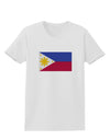 TooLoud Distressed Philippines Flag Womens T-Shirt-Womens T-Shirt-TooLoud-White-X-Small-Davson Sales