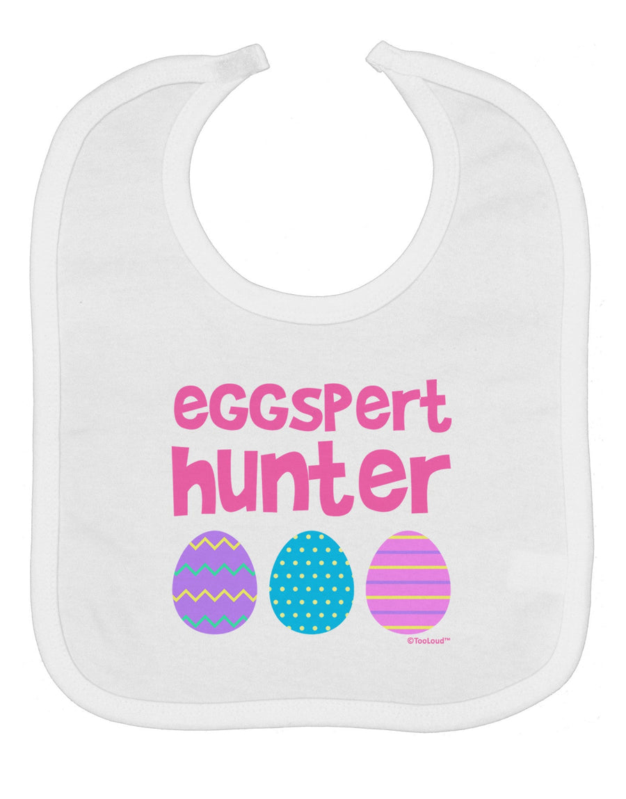 TooLoud Eggspert Hunter - Easter - Pink Baby Bib