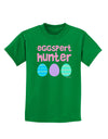 TooLoud Eggspert Hunter - Easter - Pink Childrens Dark T-Shirt-Childrens T-Shirt-TooLoud-Kelly-Green-X-Small-Davson Sales