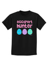 TooLoud Eggspert Hunter - Easter - Pink Childrens Dark T-Shirt-Childrens T-Shirt-TooLoud-Black-X-Small-Davson Sales