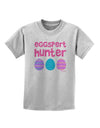 TooLoud Eggspert Hunter - Easter - Pink Childrens T-Shirt-Childrens T-Shirt-TooLoud-AshGray-X-Small-Davson Sales