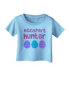 TooLoud Eggspert Hunter - Easter - Pink Infant T-Shirt-Infant T-Shirt-TooLoud-Aquatic-Blue-06-Months-Davson Sales