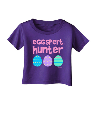 TooLoud Eggspert Hunter - Easter - Pink Infant T-Shirt Dark-Infant T-Shirt-TooLoud-Purple-06-Months-Davson Sales