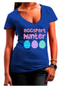 TooLoud Eggspert Hunter - Easter - Pink Juniors V-Neck Dark T-Shirt-Womens V-Neck T-Shirts-TooLoud-Royal-Blue-Juniors Fitted Small-Davson Sales