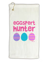 TooLoud Eggspert Hunter - Easter - Pink Micro Terry Gromet Golf Towel 16 x 25 inch-Golf Towel-TooLoud-White-Davson Sales