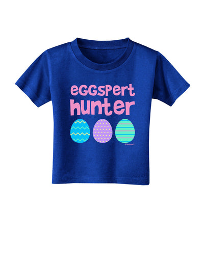 TooLoud Eggspert Hunter - Easter - Pink Toddler T-Shirt Dark-Toddler T-Shirt-TooLoud-Royal-Blue-2T-Davson Sales