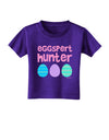 TooLoud Eggspert Hunter - Easter - Pink Toddler T-Shirt Dark-Toddler T-Shirt-TooLoud-Purple-2T-Davson Sales