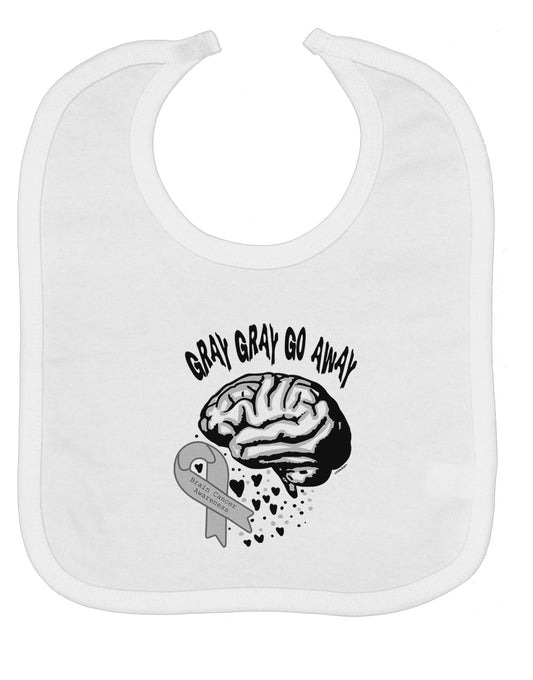 TooLoud Gray Gray Go Away Baby Bib