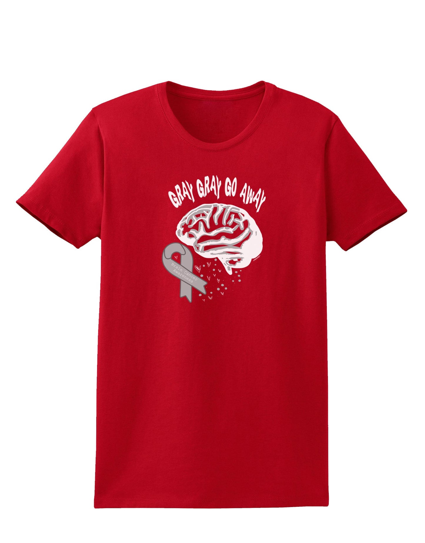 TooLoud Gray Gray Go Away Womens Dark T-Shirt-Womens T-Shirt-TooLoud-Red-X-Small-Davson Sales
