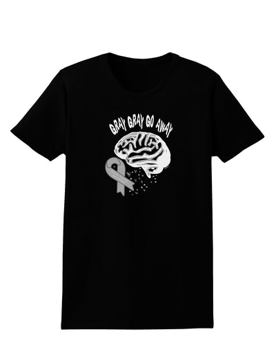 TooLoud Gray Gray Go Away Womens Dark T-Shirt-Womens T-Shirt-TooLoud-Black-X-Small-Davson Sales