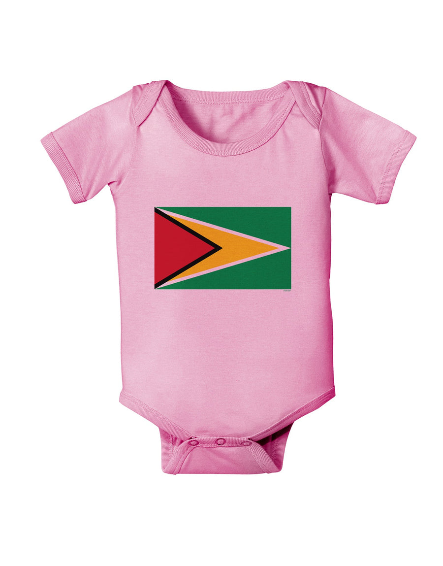 TooLoud Guyana Flag Baby Romper Bodysuit-Baby Romper-TooLoud-White-06-Months-Davson Sales