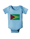 TooLoud Guyana Flag Baby Romper Bodysuit-Baby Romper-TooLoud-LightBlue-06-Months-Davson Sales