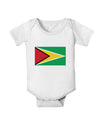 TooLoud Guyana Flag Baby Romper Bodysuit-Baby Romper-TooLoud-White-06-Months-Davson Sales