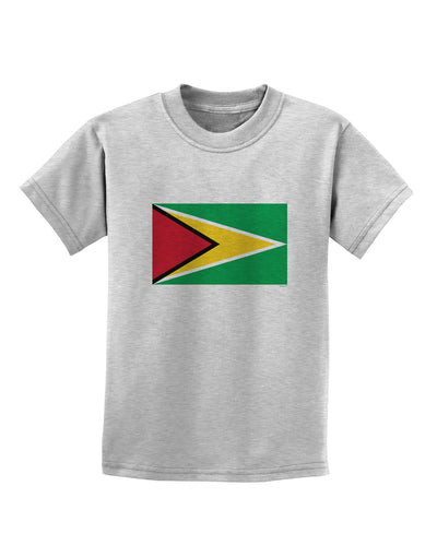 TooLoud Guyana Flag Childrens T-Shirt-Childrens T-Shirt-TooLoud-AshGray-X-Small-Davson Sales