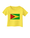TooLoud Guyana Flag Infant T-Shirt-Infant T-Shirt-TooLoud-Yellow-06-Months-Davson Sales